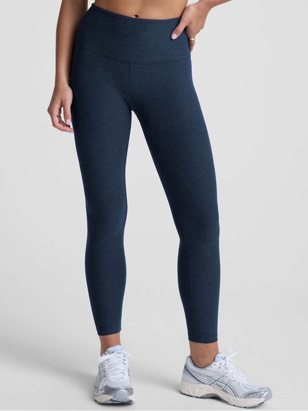 Beyond Yoga Caught in the MIdi Seamless Navy Seamless High-Waist Leggings S BNWT
